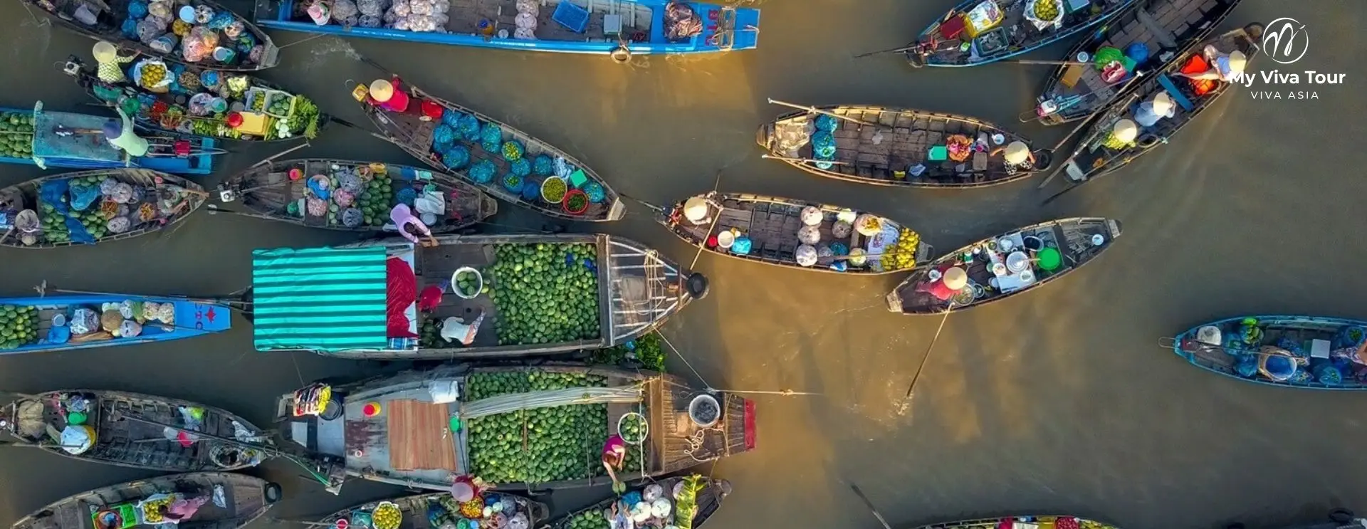 Cai Rang floating market on the Mekong Delta — Overlook Vietnam Family 7-Day tour (V7)